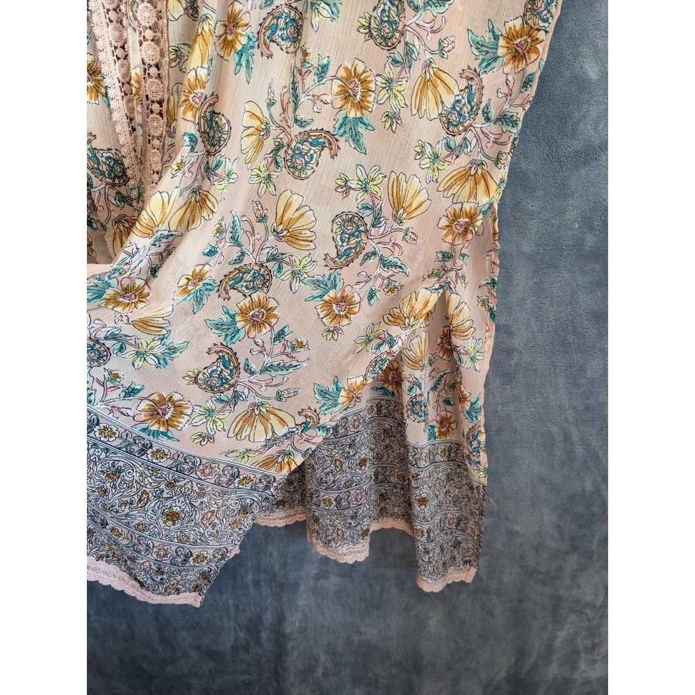 Xhilaration Sheer Lace Duster Robe Romantic Floral Beach Coverup Kimono XL/XXL - Picture 7 of 16